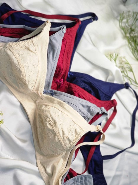 Comfort Cotton Embroidered Bra
