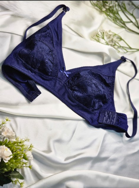 Comfort Cotton Embroidered Bra