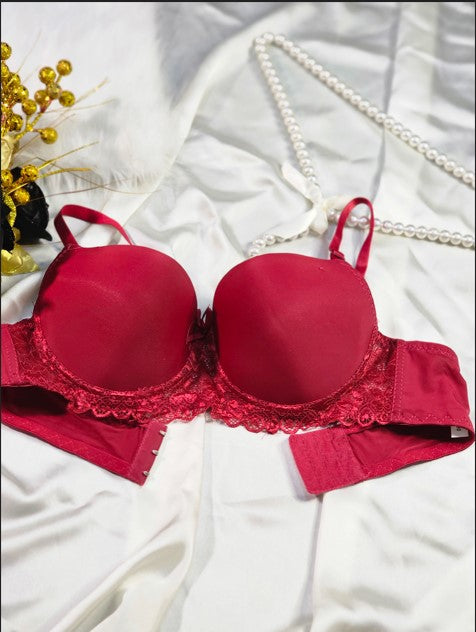 Padded Push-Up Bra with Lace Band