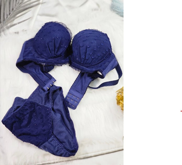 Elegant Textured Padded Bra & Panty Set