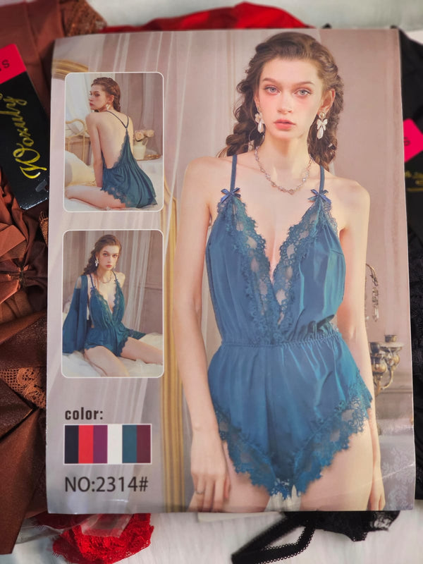 Lace Chemise and Robe Set