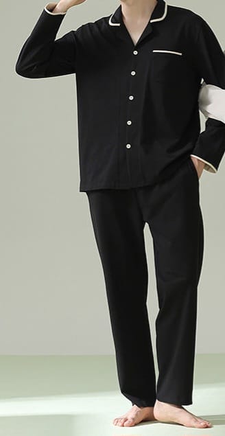 UniSex Classic Black Pajama Set