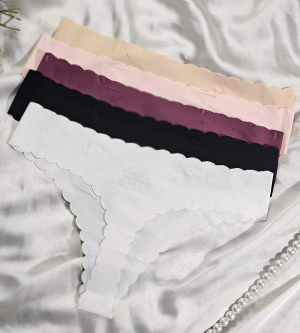 Seamless Laser-Cut Scallop Thong
